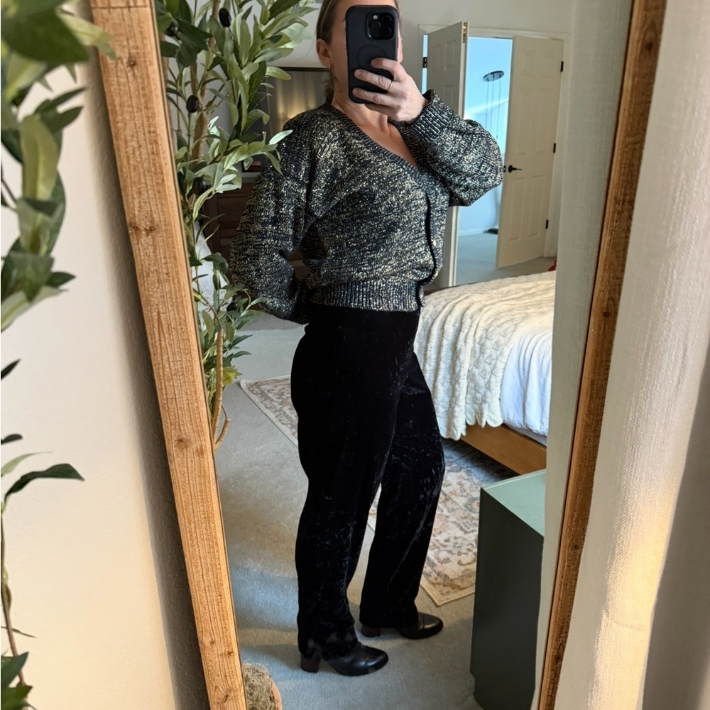 Vintage 80s Liz Claiborne black Velvet Pants
